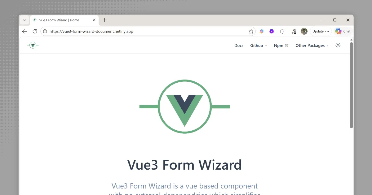 Vue3 Form Wizard website